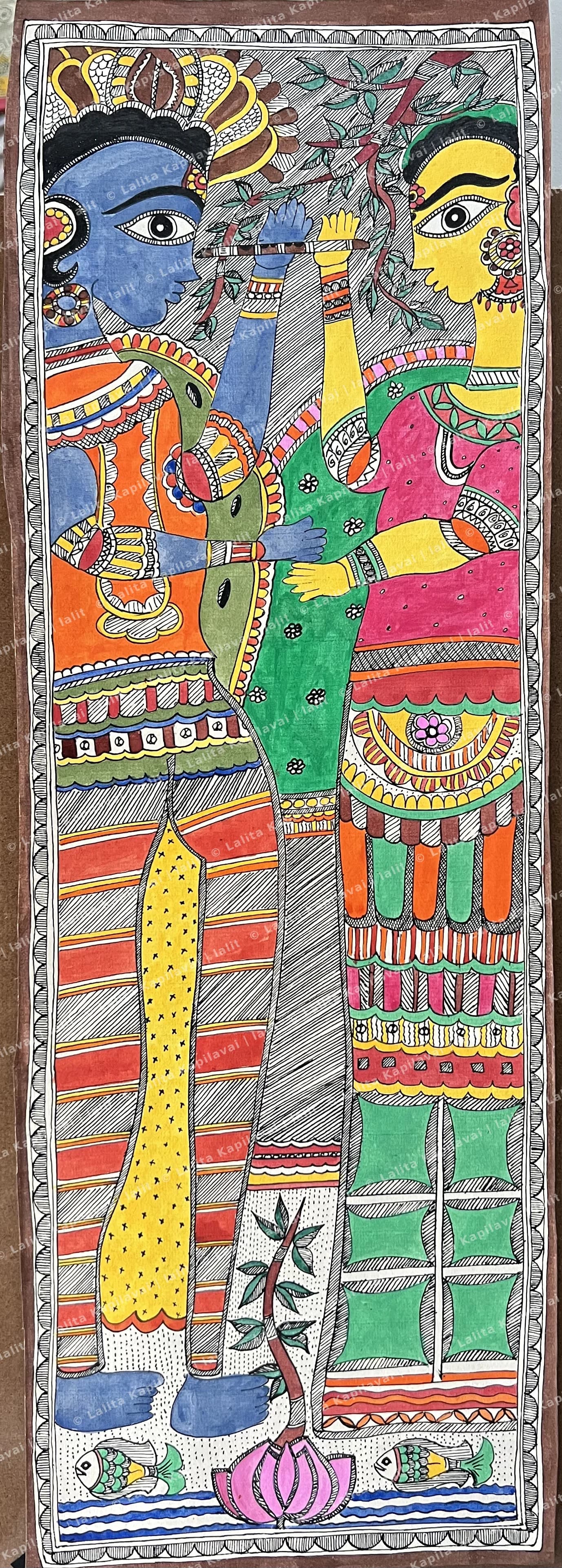 Radha Krishna Madhubani