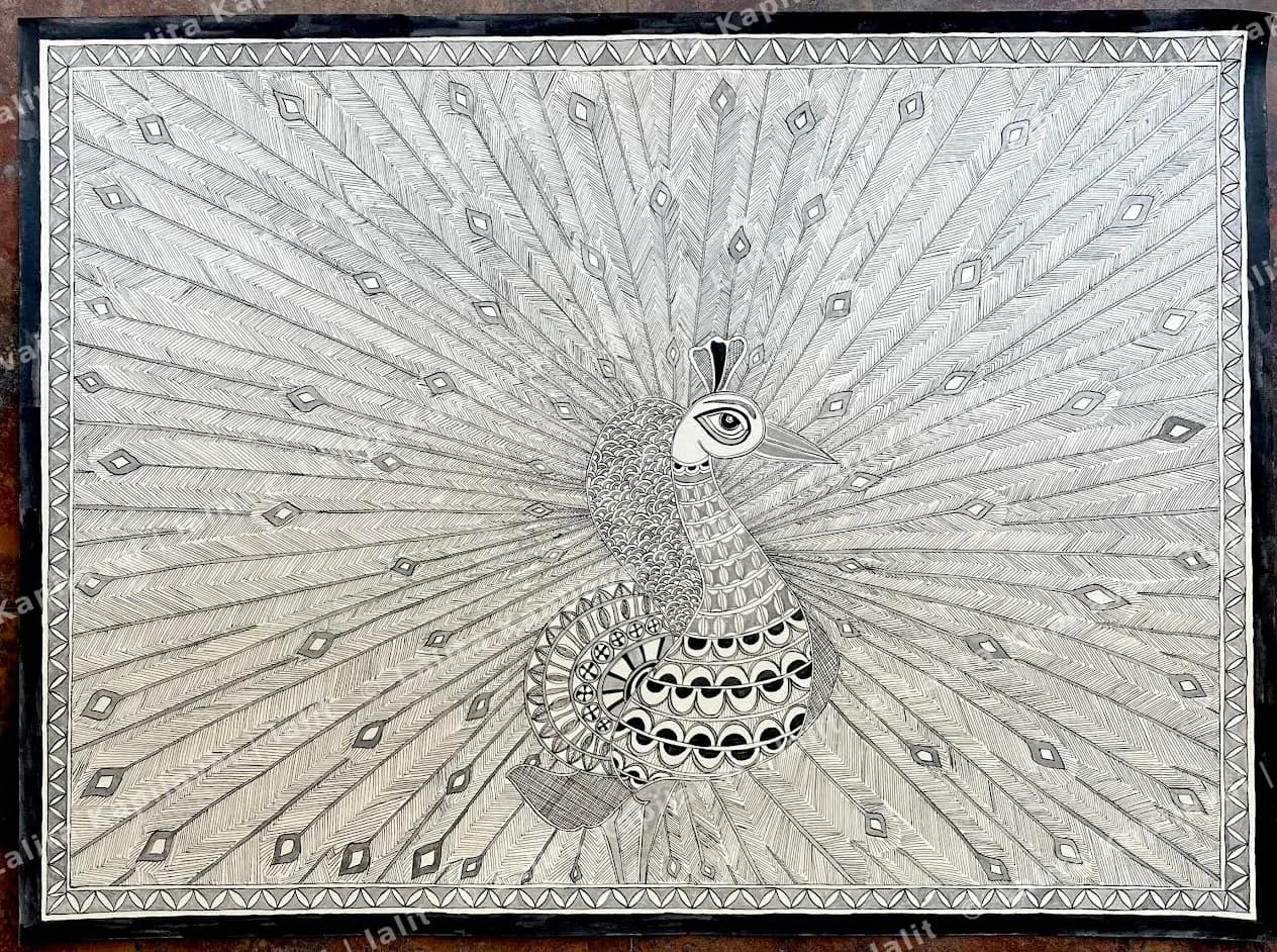 Peacock 1 Madhubani